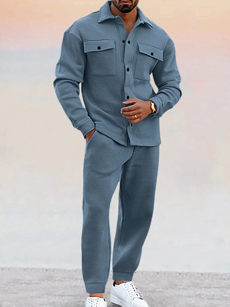 Ensemble Homme Confortable Chemise et Pantalon Élégant